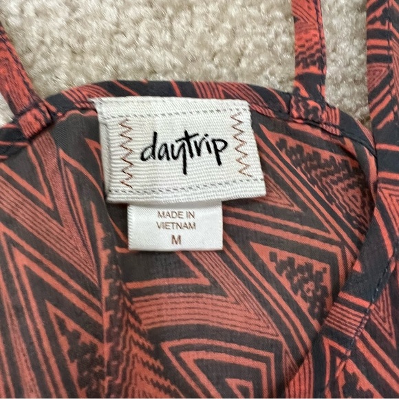 DayTrip Strappy Sheer Tank Tops Lot 2 Women’s Size Medium Blue/Orange Polyeste - Picture 10 of 15